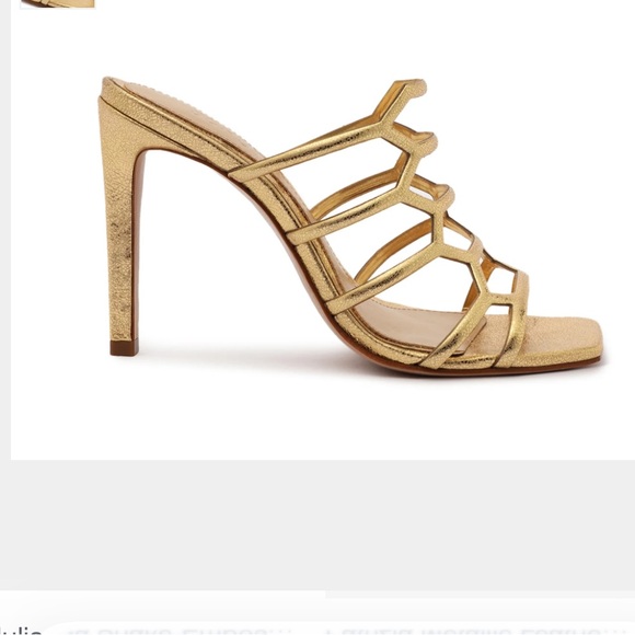 JULIANNA WEEKEND METALLIC LEATHER SANDAL - size 10, NWT - Picture 5 of 9